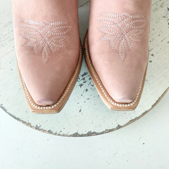 Lane SMOKESHOW Womens Cowboy Boots 6 Pink Leather Western Cowgirl Mid Calf Tall - Picture 6 of 11